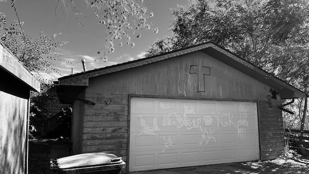 The Weldon Avenue garage where Megan Gallagher was murdered. garage