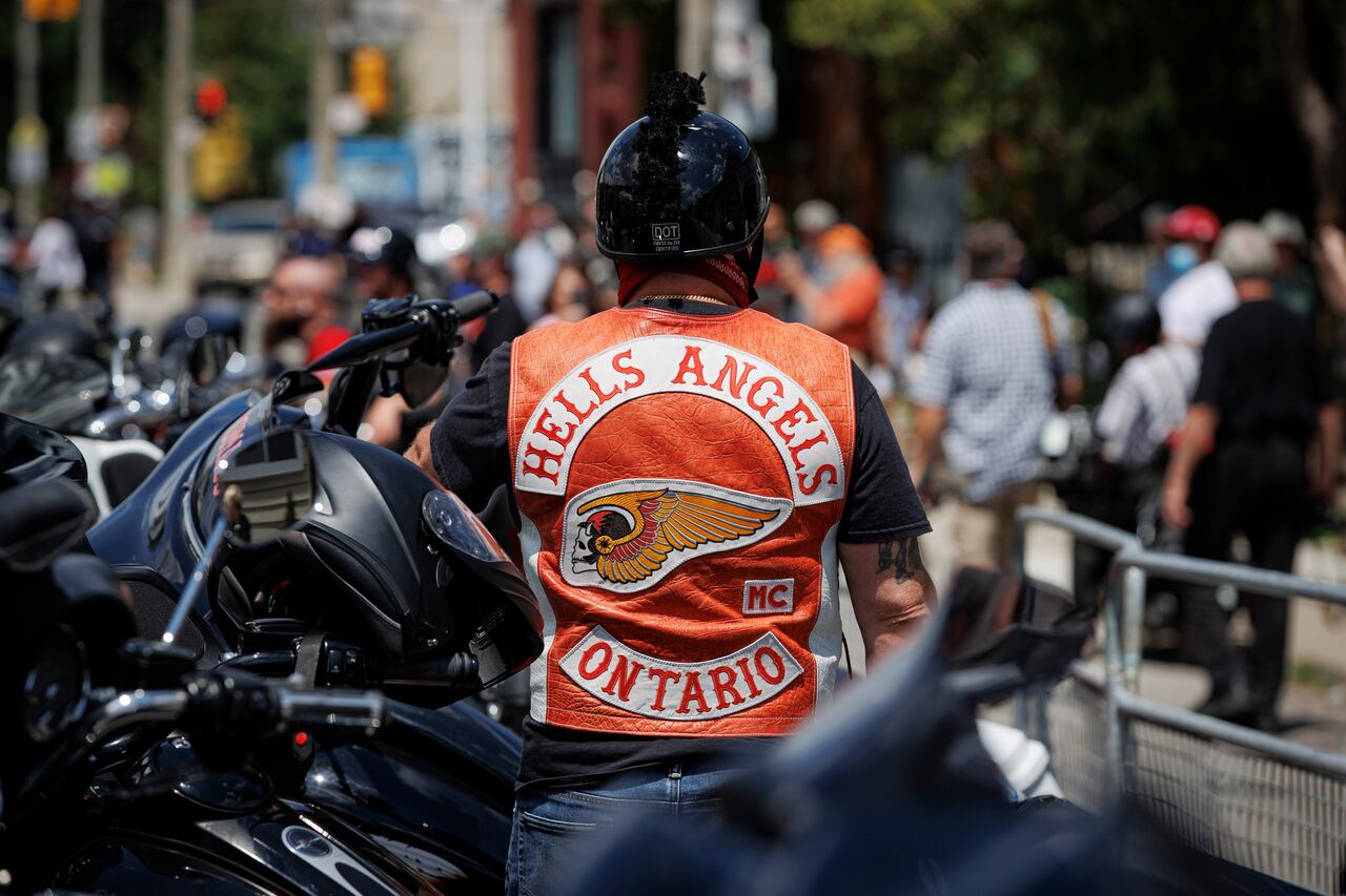 What it looked like as Hells Angels-linked bikers descended