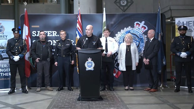 'No more sides': Surrey mayor welcomes police force she opposed | CBC News
