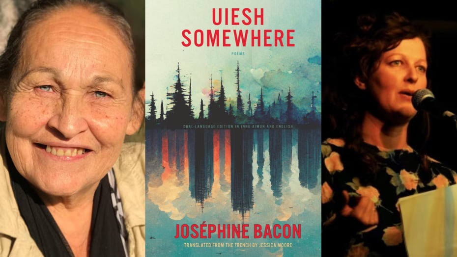 A composite representation  that shows a headshot photograph  of a pistillate   with grey  hair, a publication  screen  that shows a coating  of a wood  and connected  the close    is simply a photograph  of a pistillate   speaking into the microphone. 