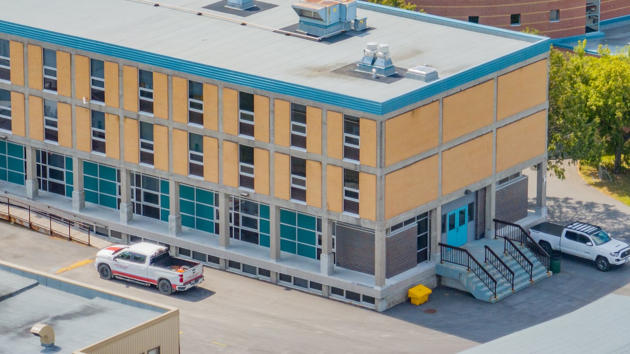 This is what the building at St. Pius X High School where the shooting took place looks like today.