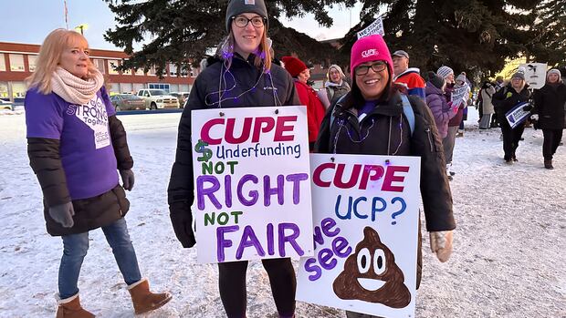 Strikers on the picket line