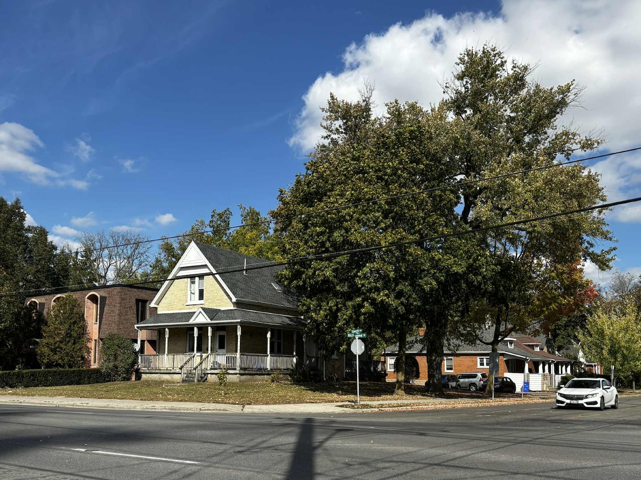 A house on a corner