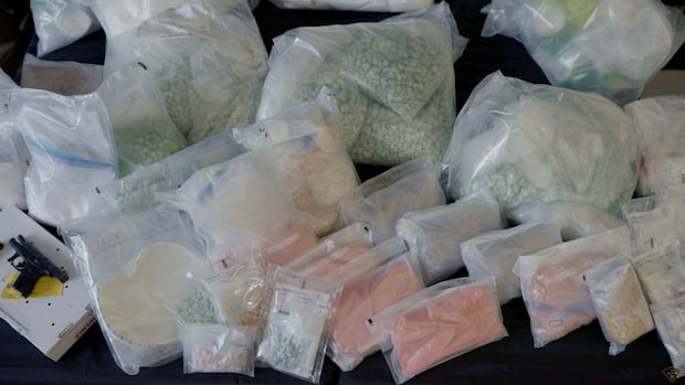 Drugs recovered in a large bust in Windsor, Ont., earlier this fall.
