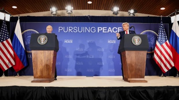Putin and Trump presser after meeting in Alaska