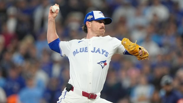 A pitcher throws a ball.
