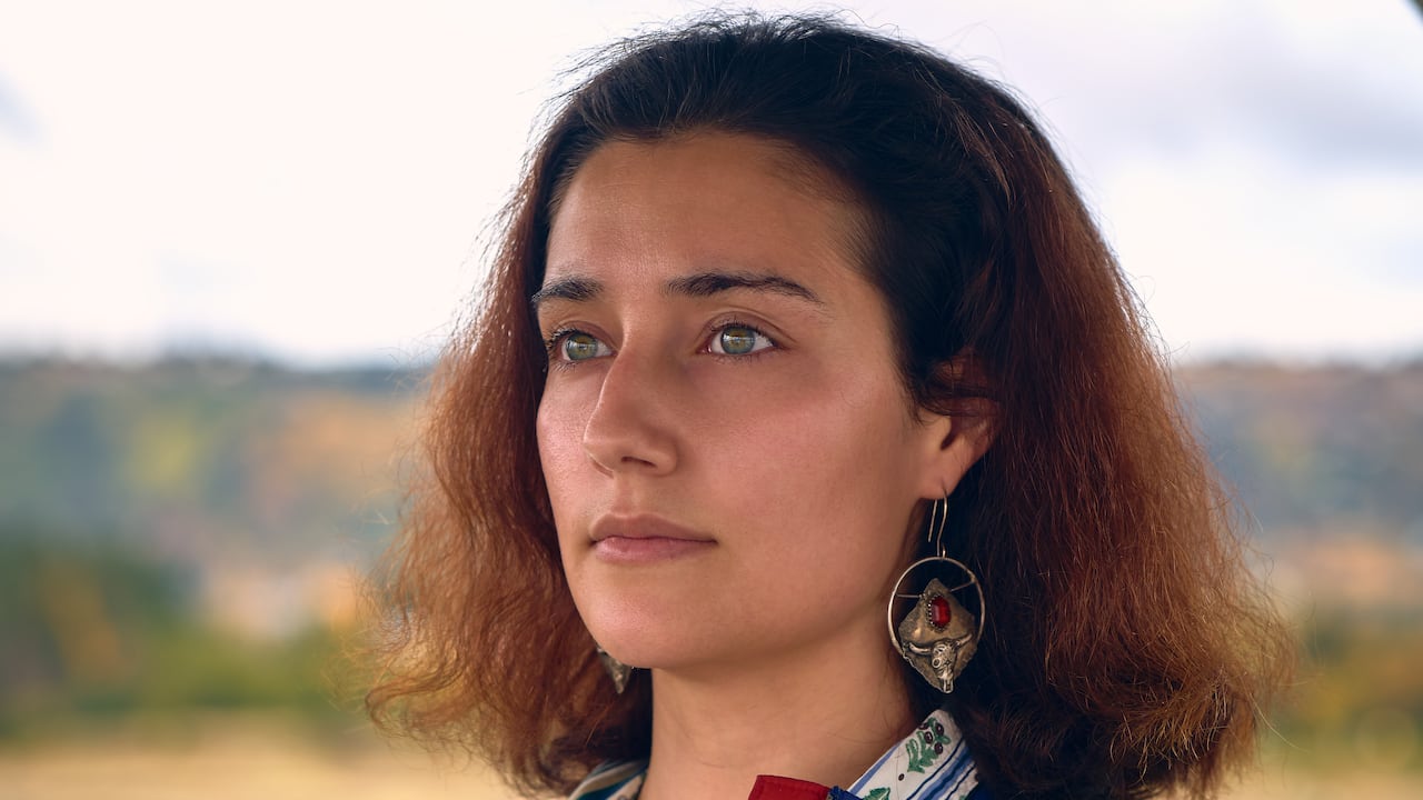 A woman standing