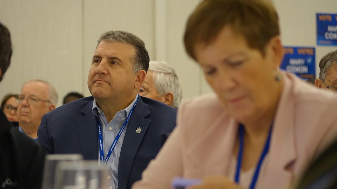 A man sitting at a table