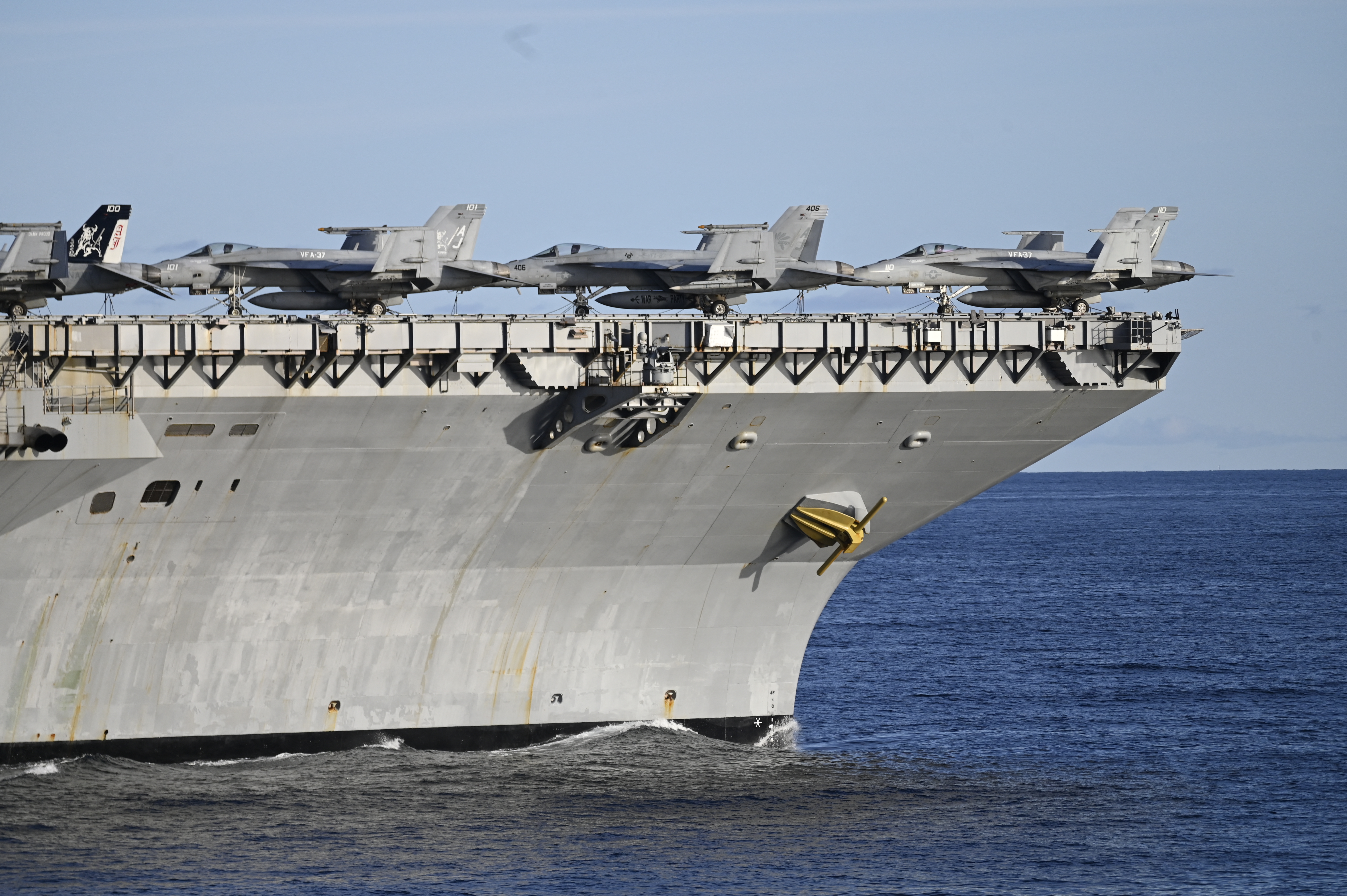 Whether the target is drugs or Maduro, U.S. could be hindering its own military with deadly boat strikes; F-18 fighter jets are shown on the deck of the the world's largest aircraft carrier, the USS Gerald R Ford, during the NATO Neptune Strike 2025 exercise in the North Sea on Sept\. 24\. The Ford is being deployed to waters near South America\.