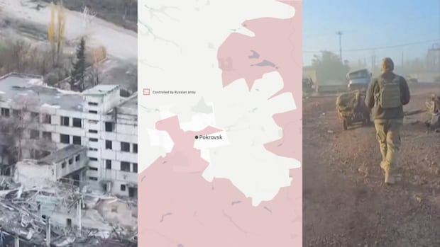 Ukrainian city of Pokrovsk under siege.