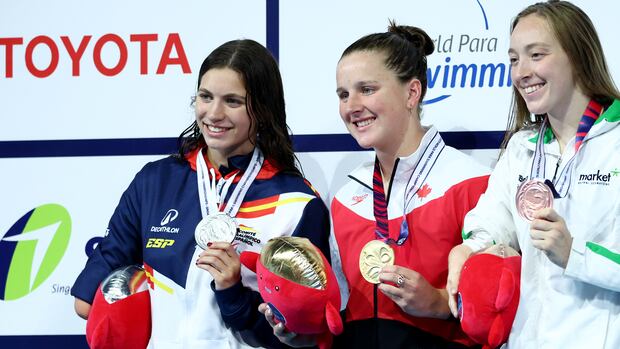 Canada's Mary Jibb competes in Singapore on Sept. 22, 2025.