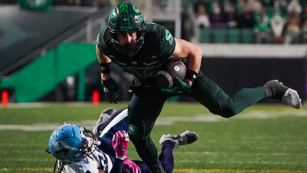 Saskatchewan secures top spot in CFL's West Division with 27-19 win over Toronto