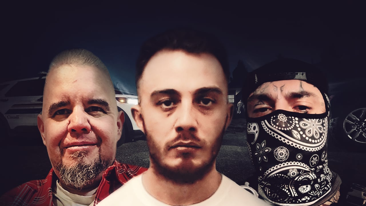 Behind the fear: The unsolved killings in Dawson Creek, B.C.; Arron Linklater, left, Tanner Murray and his masked half-brother, Jesse Ray Stevens, are part of the criminal underworld of Dawson Creek, a town besieged by a long-running wave of crime and killings in northern British Columbia\.