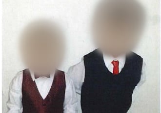 Two boys in suits