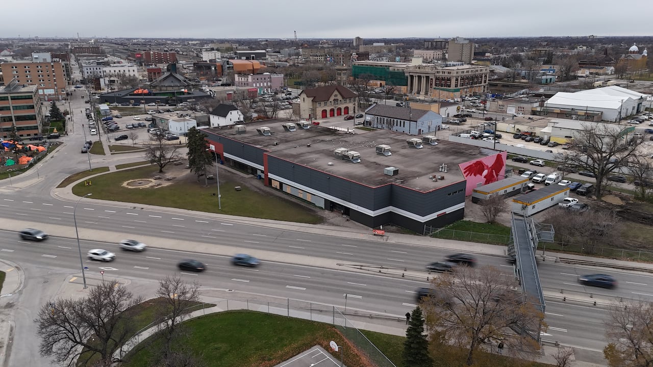 A gathering  successful  cardinal  Winnipeg is pictured from above.