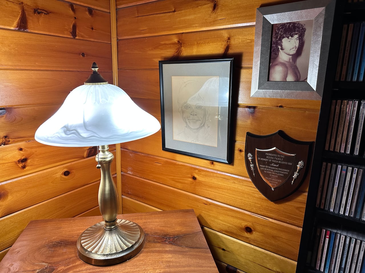 Fifty years after her brother's death, Lynne McArthur says 'I can finally read and talk about the events of that day.' A plaque Hough's classmates gave his family still hangs in her bedroom.