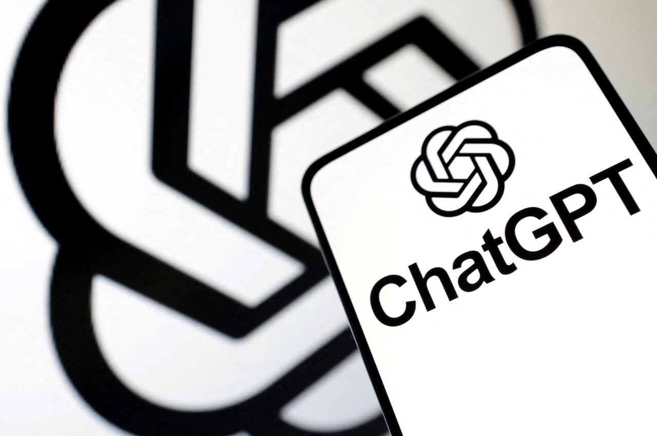 A phone displays ChatGPT.