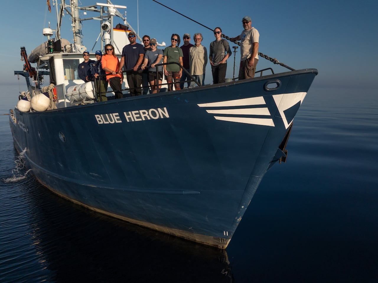 Crew about a vessel on Lake Superior