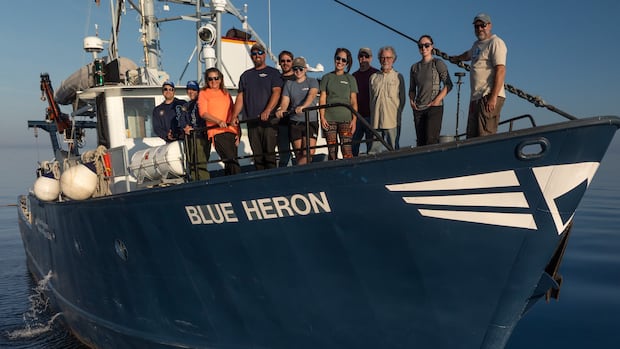 Members of the Lakehead University research and dive crew explored the Superior Shoal while aboard the Blue Heron vessel for nine days in September. A film crew from southern Ontario also documented the adventure. Crew about a vessel on Lake Superior