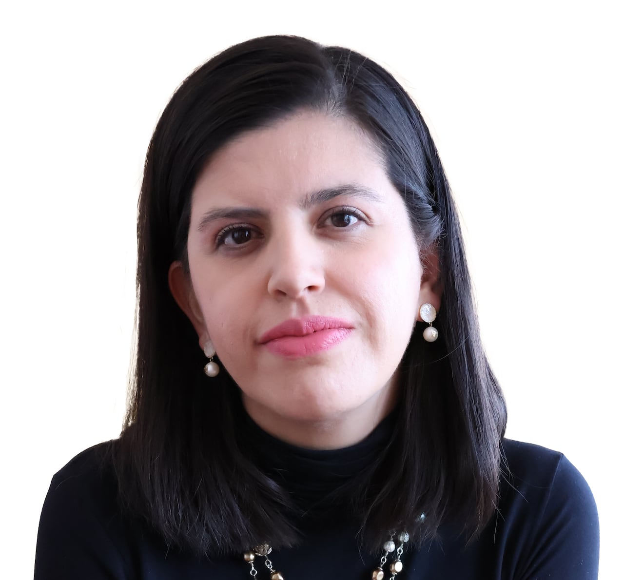 A picture of a woman with dark hair.