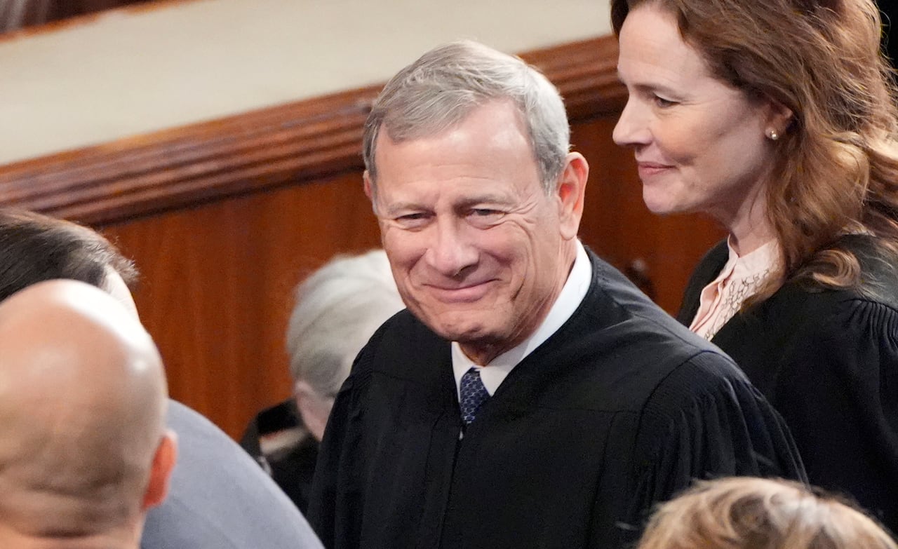 Photo of Chief Justice John Roberts wearing judicial robes. 