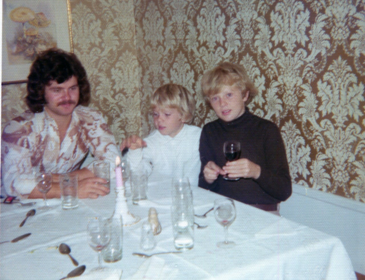 Hough is pictured here with his cousins Jeff Hough, middle, and Al Hough, right. 'With one small exception, my family never spoke about what had happened,' Al Hough says of the shooting.