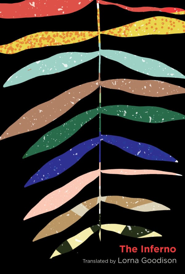 Cover of a black book depicting a plant with rainbow leaves.