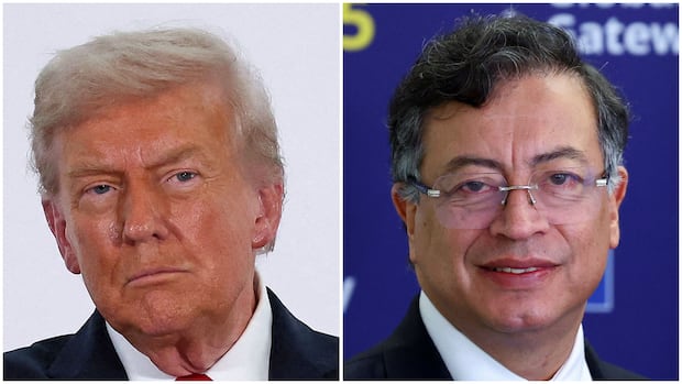 Two men are shown in separate photos that have been combined. One is older, blonde haired and cleanshaven, the other younger, dark haired, cleanshaven and bespectacled.