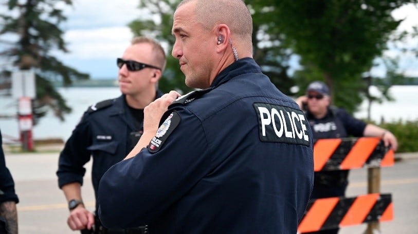 Man in a police uniform