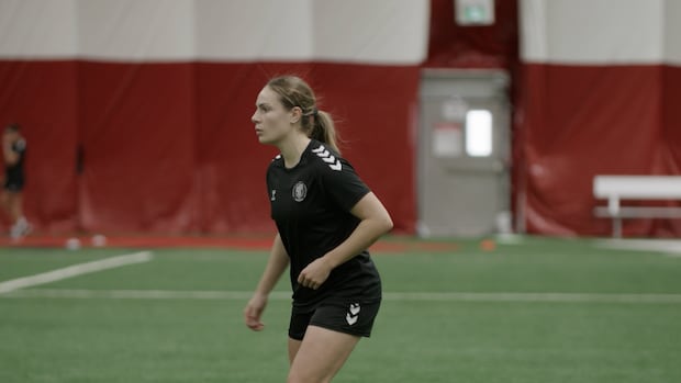 Emma Regan competes in AFC Toronto training.