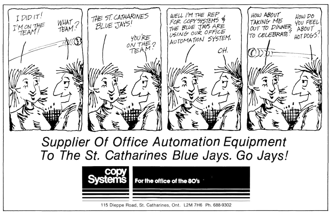 black and white old school comic used as an ad