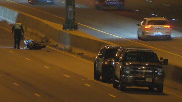 Motorcyclist killed in Hwy. 400 collision in Vaughan Saturday | CBC News