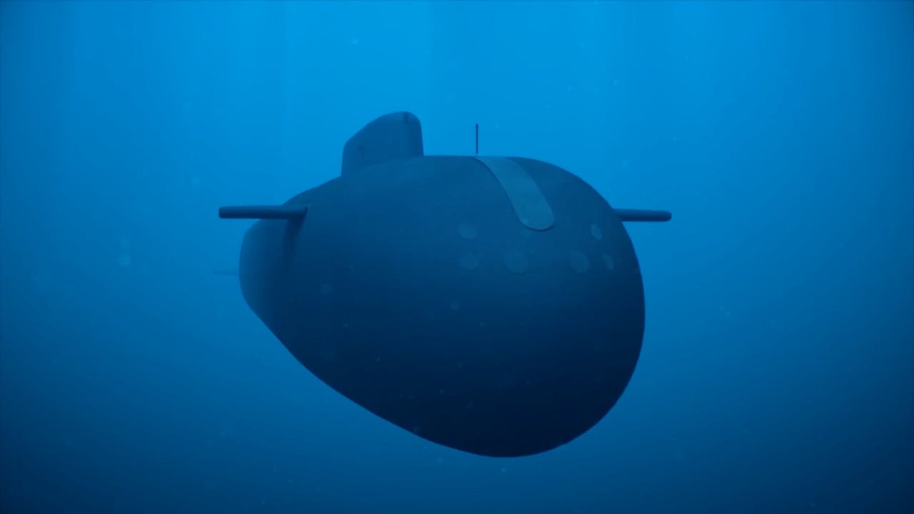 निळ्या पार्श्वभूमीवर पंख असलेले निळे दंडगोलाकार भांडे