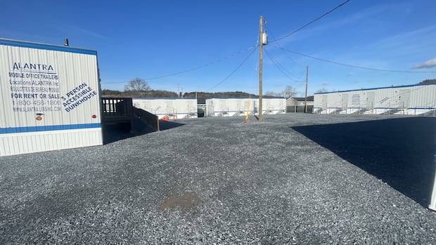 converted trailers around a courtyard in a circle
