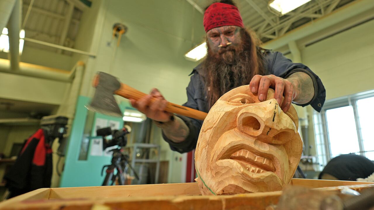 This traditional mask carving workshop is changing lives
