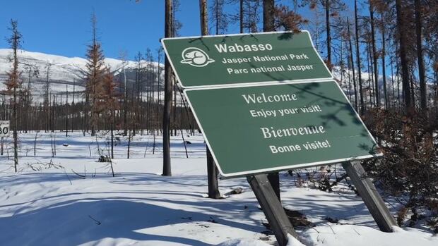 Location of worker campground to Jasper townsite Location of worker campground to Jasper townsite