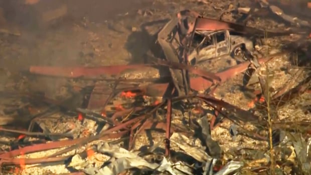Debris covers the ground