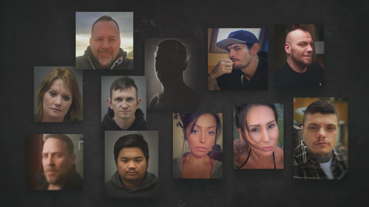 The faces of the victims of 11 unsolved killings in Dawson Creek.