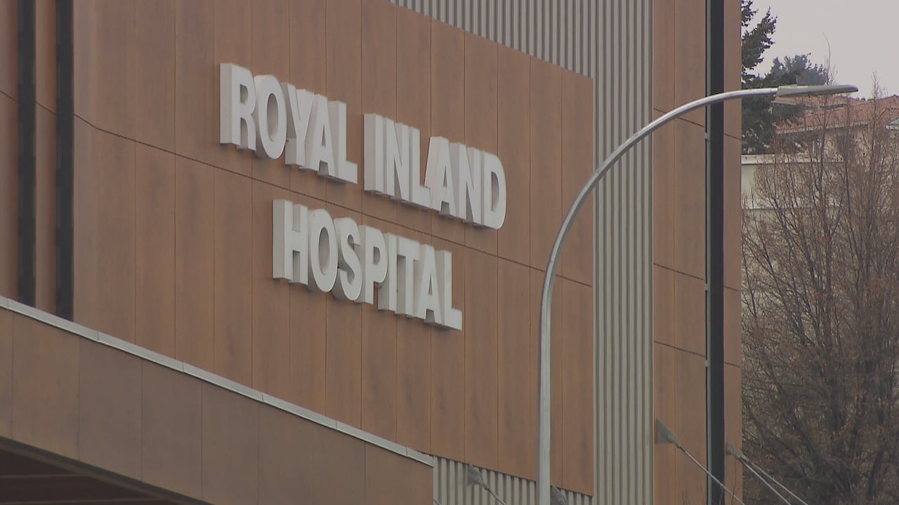 A photograph of the "Royal Inland Hospital" motion connected the broadside of the building