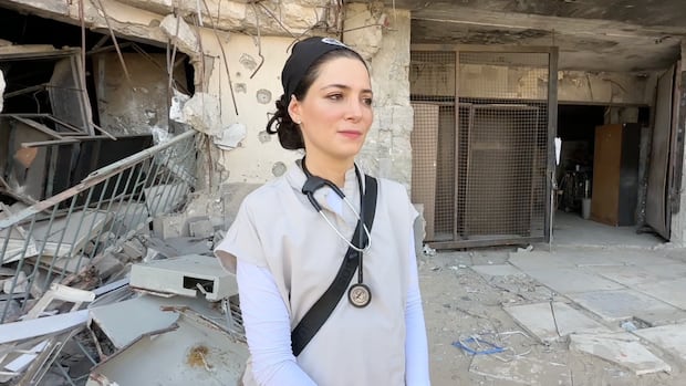 Dr. Nada Abu Alrub, an Australian pediatrician volunteering at Al-Shifa hospital in Gaza City.