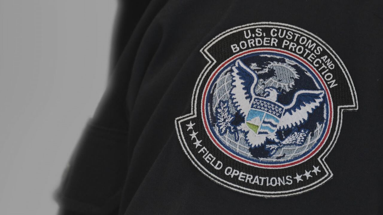 A U.S. Customs and Border Protection badge