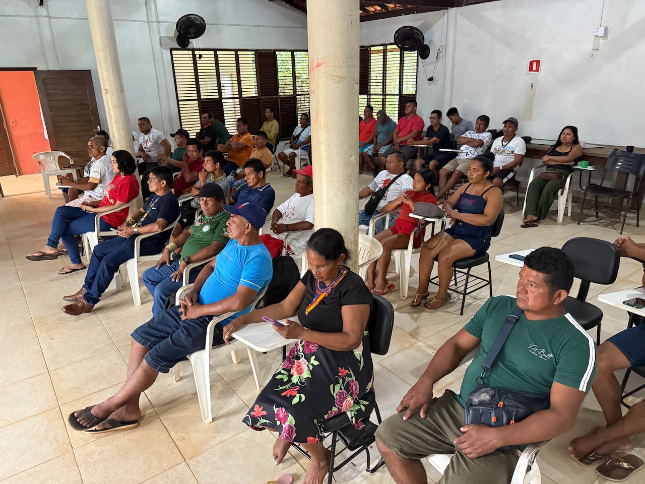 Indigenous leaders from across the country of Amapá in Brazil gathered in the village of Manga