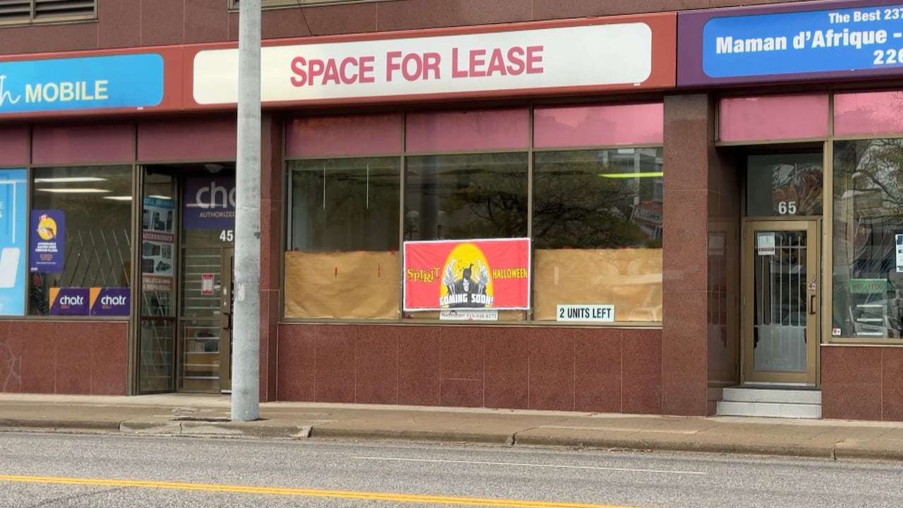 Empty storefront in downtown Windsor, Ont.