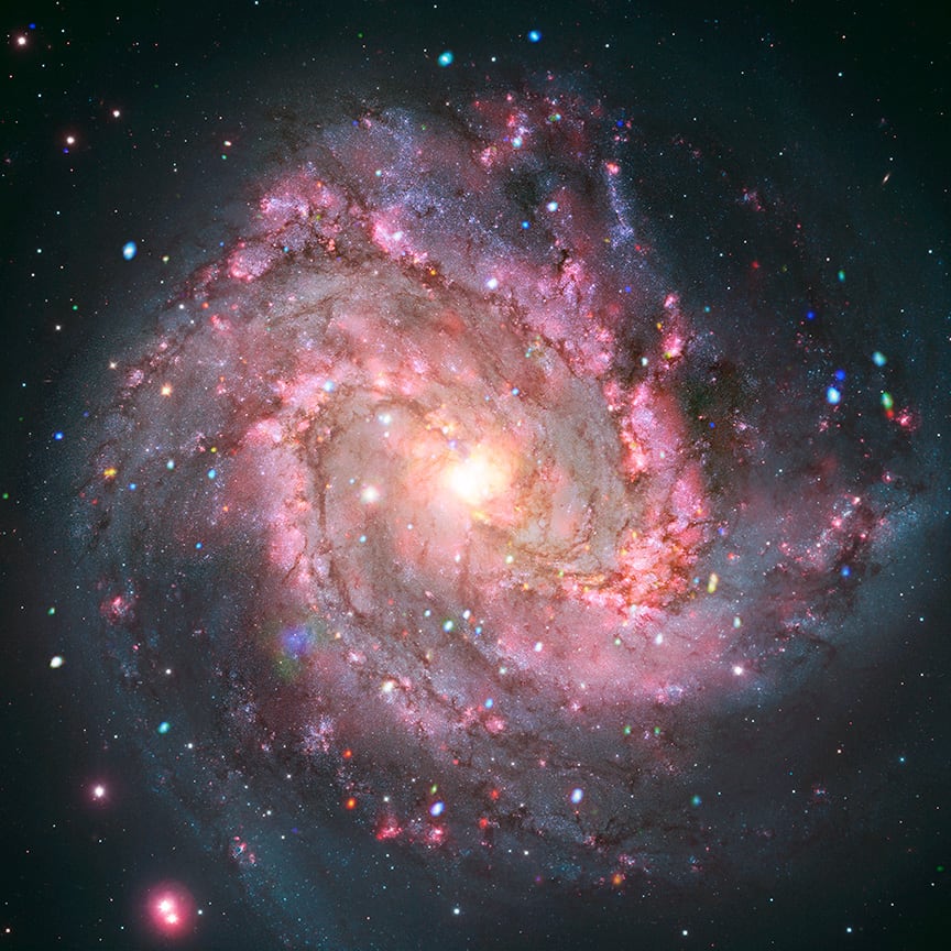 Rotating hot pink galaxy
