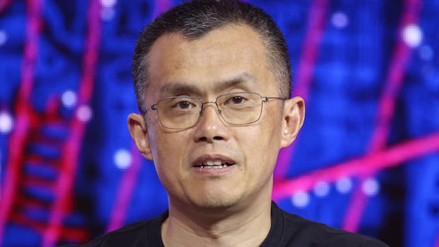 Binance founder Changpeng Zhao, also known as CZ, attends the Bitcoin Asia conference in Hong Kong, China, on August 29, 2025. A man wearing glasses is shown in close-up.