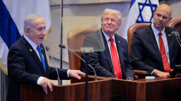 Trump declares 'historic dawn of a new Middle East' in speech to Israeli parliament