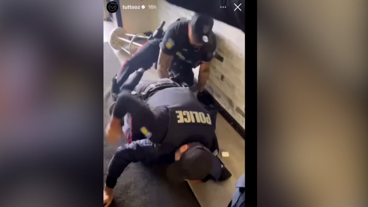 shows violent Peel police arrest in Mississauga restaurant | CBC.ca