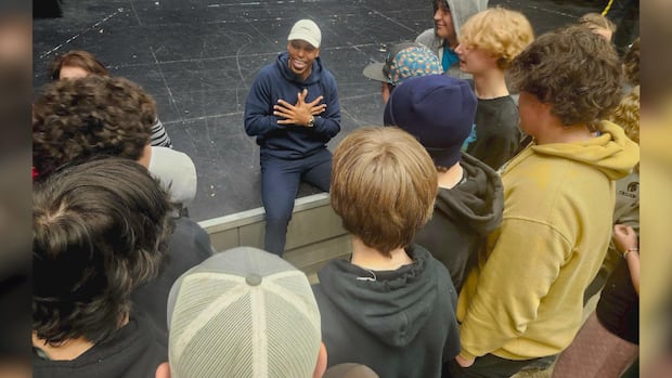 Former CFL player Matt Bucknor speaks to youth at the Grimshaw Multiplex Former CFL player Matt Bucknor speaks to youth at the Grimshaw Multiplex