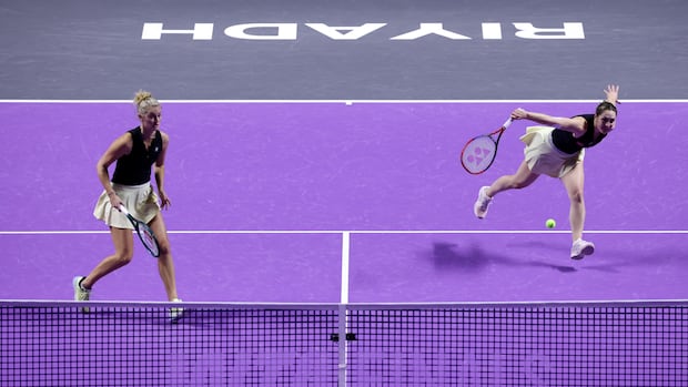 Dabrowski, Routliffe fall to Siniakova and Townsend at WTA Finals