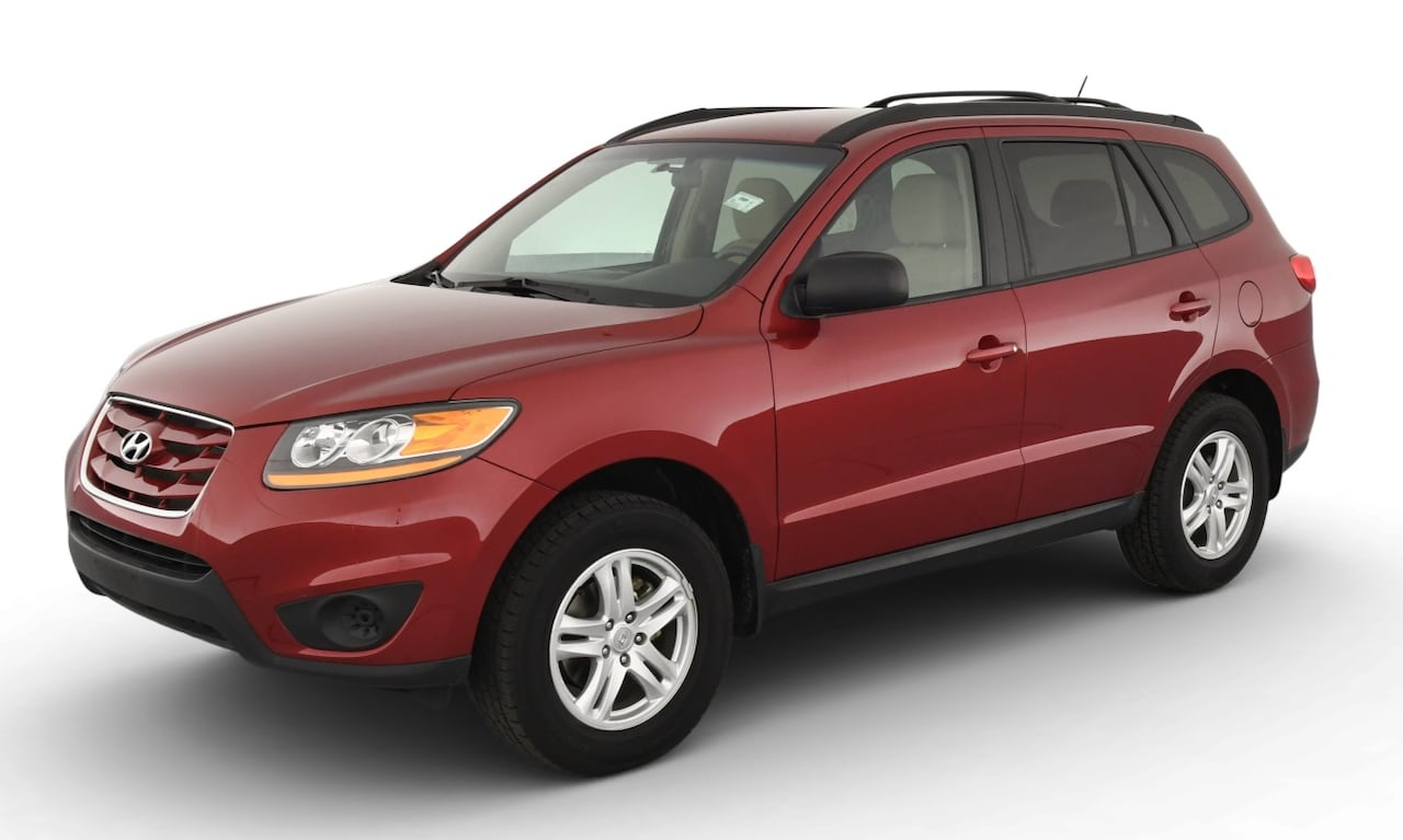 A reddish SUV is pictured.